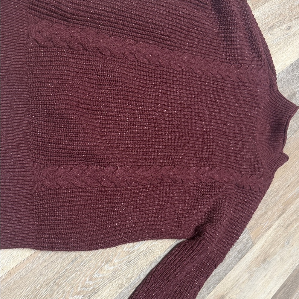 Abercrombie & Fitch Women's Burgundy Sweater Size Large - Picture 3 of 8